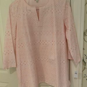 Talbots pink Large, long sleeves new with tags